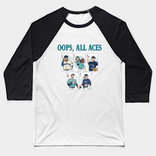 Oops, All Aces (Stacked) Baseball T-Shirt